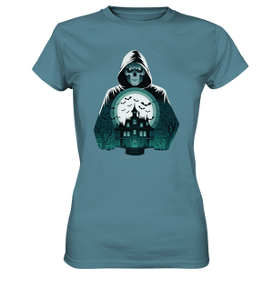Haunting Gaze - The Enigmatic Specter - Ladies Premium Shirt | Lady - Shirts | Dark Shadows Arts