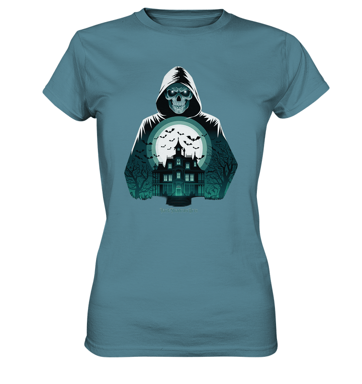 Haunting Gaze - The Enigmatic Specter - Ladies Premium Shirt | Lady - Shirts | Dark Shadows Arts