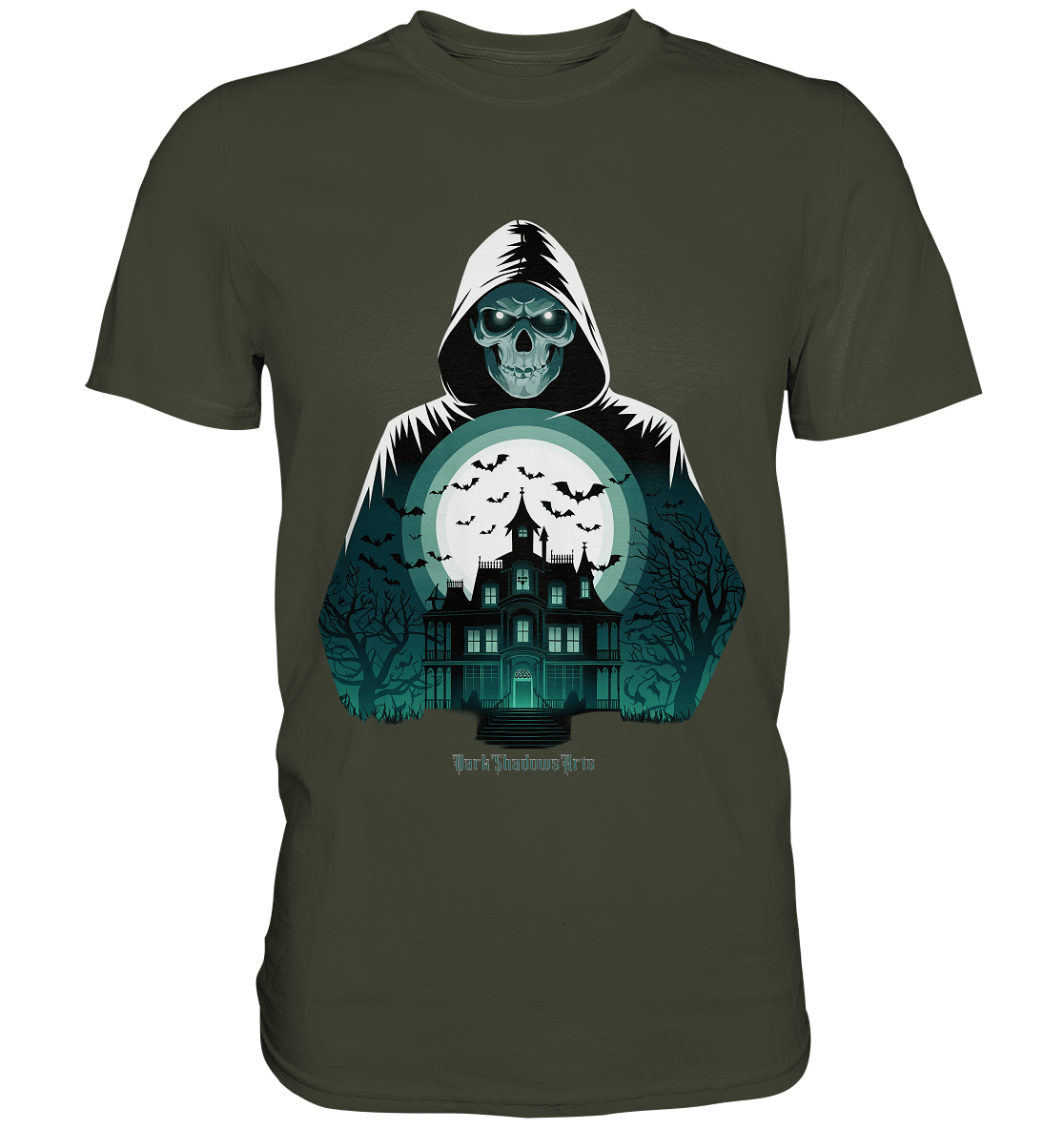 Haunting Gaze - The Enigmatic Specter - Premium Shirt | Unisex - Shirts | Dark Shadows Arts