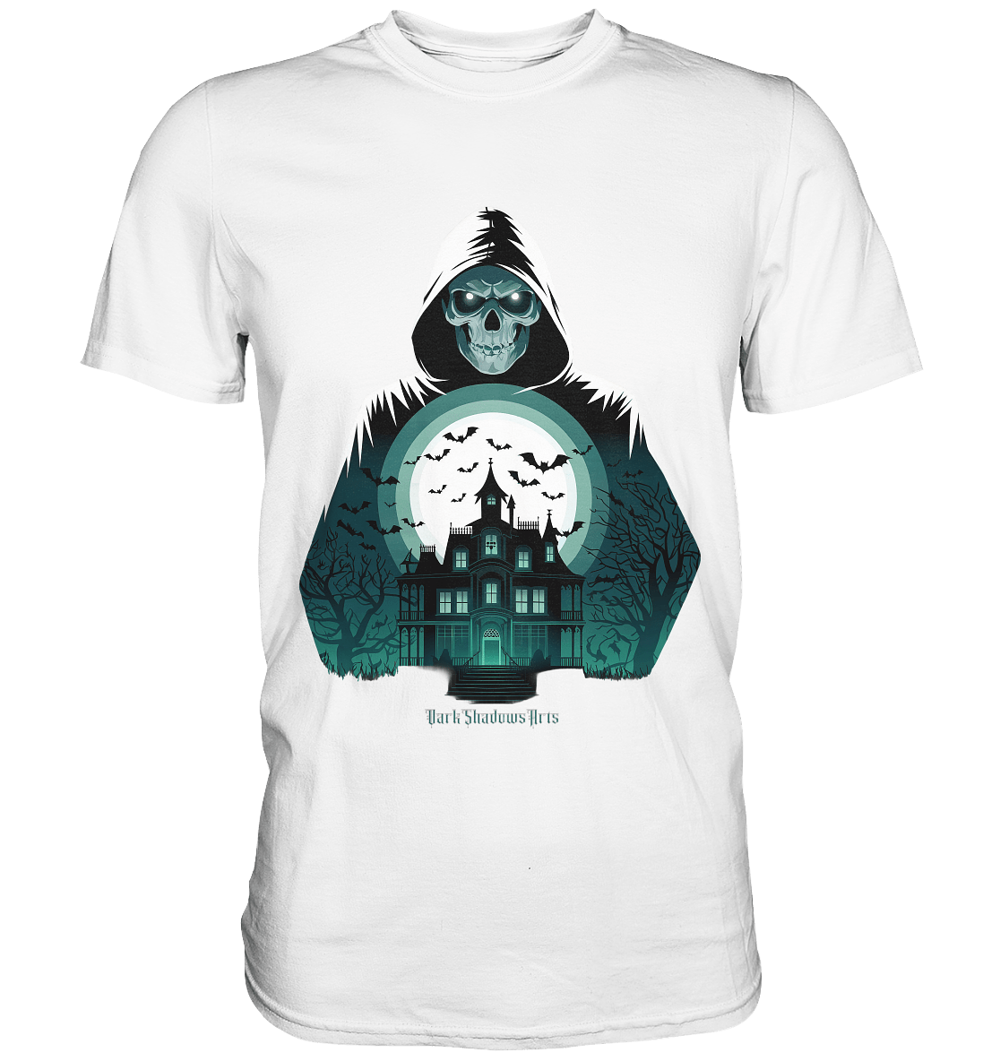 Haunting Gaze - The Enigmatic Specter - Premium Shirt | Unisex - Shirts | Dark Shadows Arts