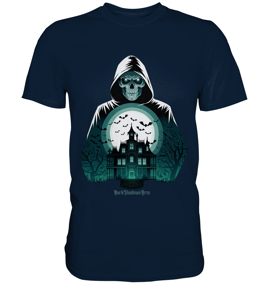 Haunting Gaze - The Enigmatic Specter - Premium Shirt | Unisex - Shirts | Dark Shadows Arts