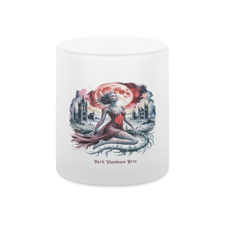 Heart of Thorns – Gebrochene Göttin unter Blutmond - Glas - Tasse satiniert | Mug | Dark Shadows Arts