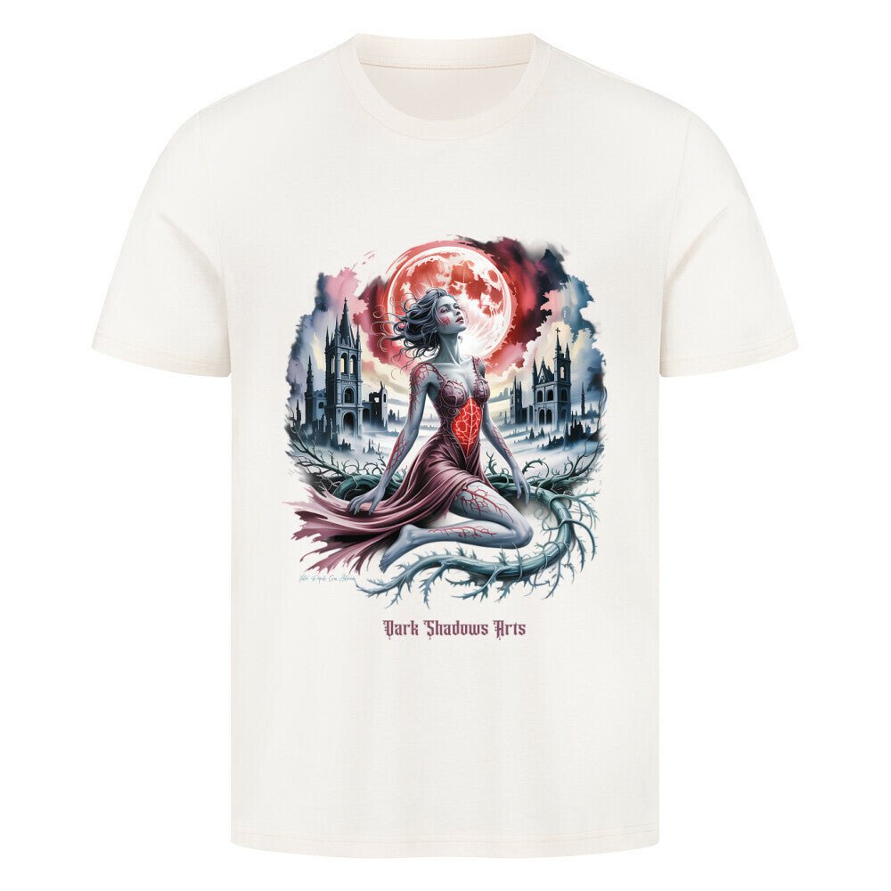 Heart of Thorns – Gebrochene Göttin unter Blutmond - HigherBlanks Premium T-Shirt | T-Shirt | Dark Shadows Arts
