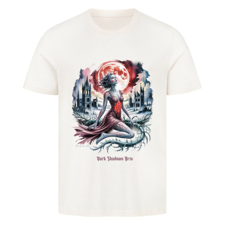 Heart of Thorns – Gebrochene Göttin unter Blutmond - HigherBlanks Premium T-Shirt | T-Shirt | Dark Shadows Arts