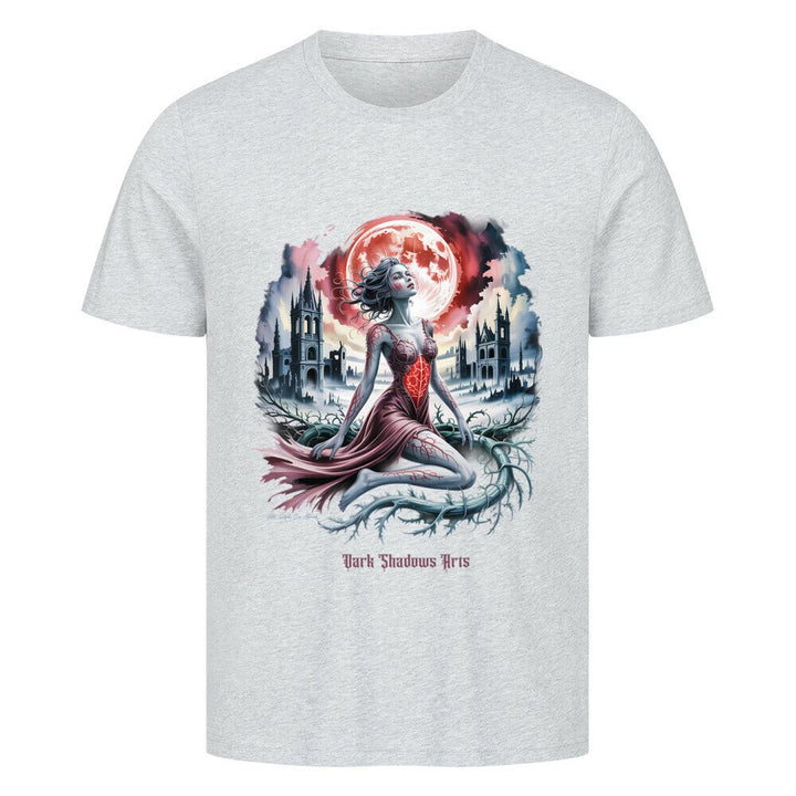 Heart of Thorns – Gebrochene Göttin unter Blutmond - HigherBlanks Premium T-Shirt | T-Shirt | Dark Shadows Arts