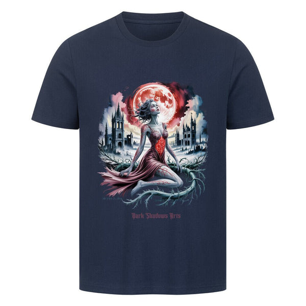 Heart of Thorns – Gebrochene Göttin unter Blutmond - HigherBlanks Premium T-Shirt | T-Shirt | Dark Shadows Arts
