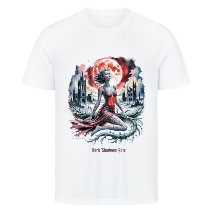 Heart of Thorns – Gebrochene Göttin unter Blutmond - HigherBlanks Premium T-Shirt | T-Shirt | Dark Shadows Arts