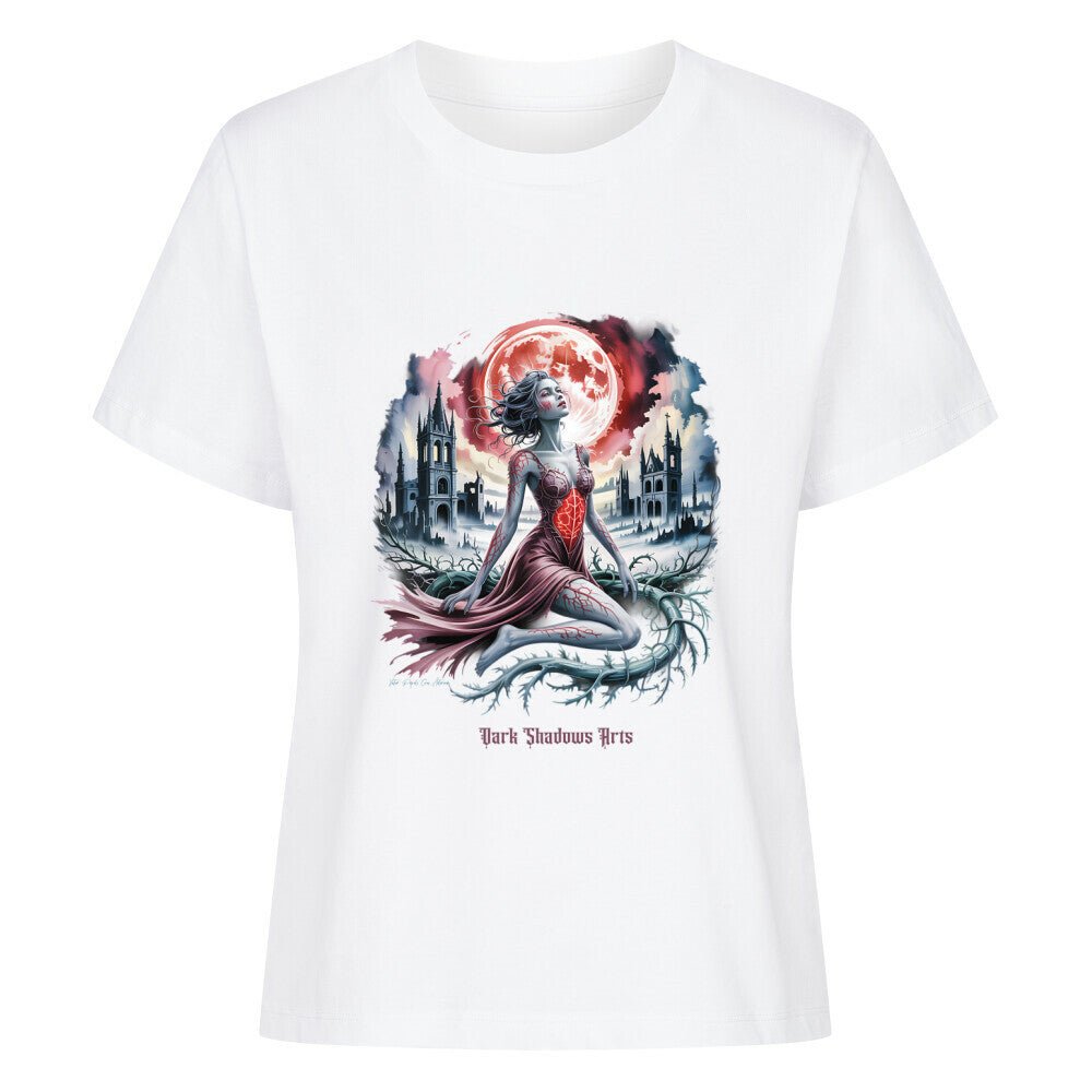 Heart of Thorns – Gebrochene Göttin unter Blutmond - Premium Organic Shirt Women | T-Shirt | Dark Shadows Arts