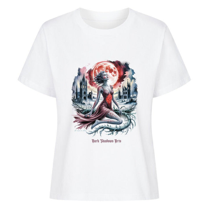 Heart of Thorns – Gebrochene Göttin unter Blutmond - Premium Organic Shirt Women | T-Shirt | Dark Shadows Arts