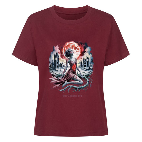 Heart of Thorns – Gebrochene Göttin unter Blutmond - Premium Organic Shirt Women | T-Shirt | Dark Shadows Arts