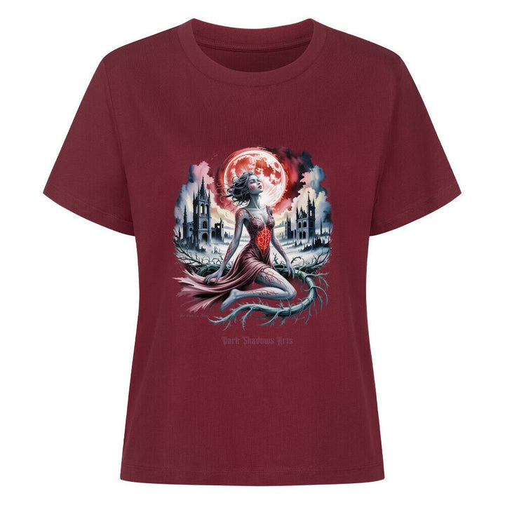 Heart of Thorns – Gebrochene Göttin unter Blutmond - Premium Organic Shirt Women | T-Shirt | Dark Shadows Arts