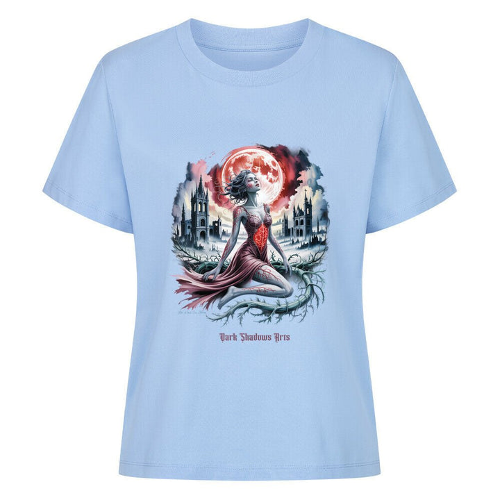 Heart of Thorns – Gebrochene Göttin unter Blutmond - Premium Organic Shirt Women | T-Shirt | Dark Shadows Arts
