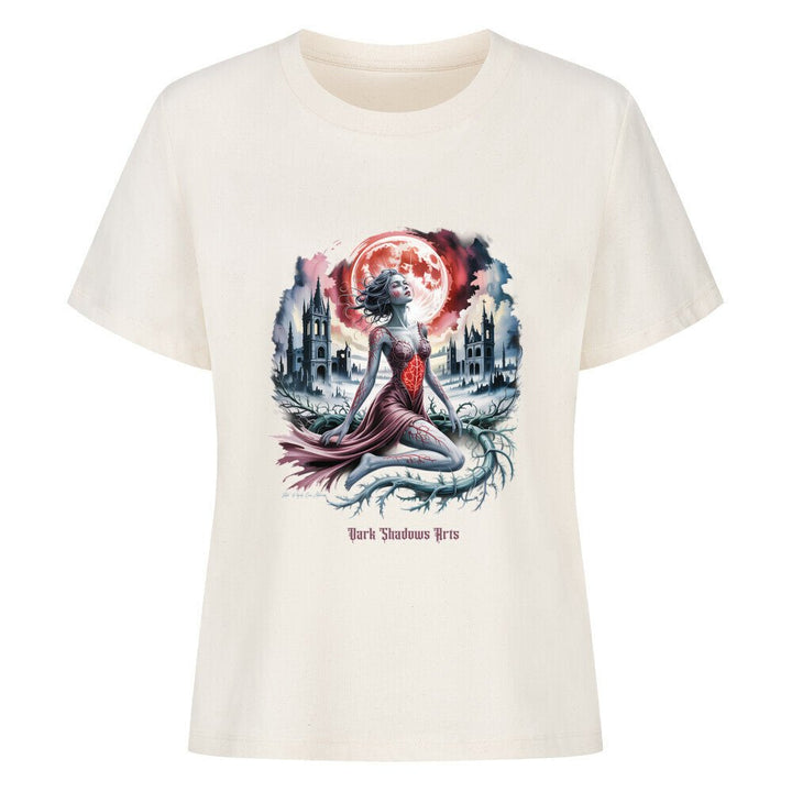 Heart of Thorns – Gebrochene Göttin unter Blutmond - Premium Organic Shirt Women | T-Shirt | Dark Shadows Arts