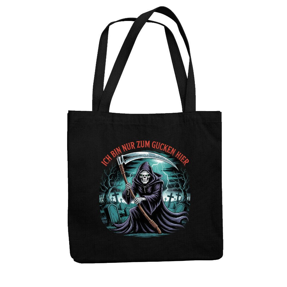 Ich bin nur zum Gucken hier - Jutebeutel | Bag | Dark Shadows Arts