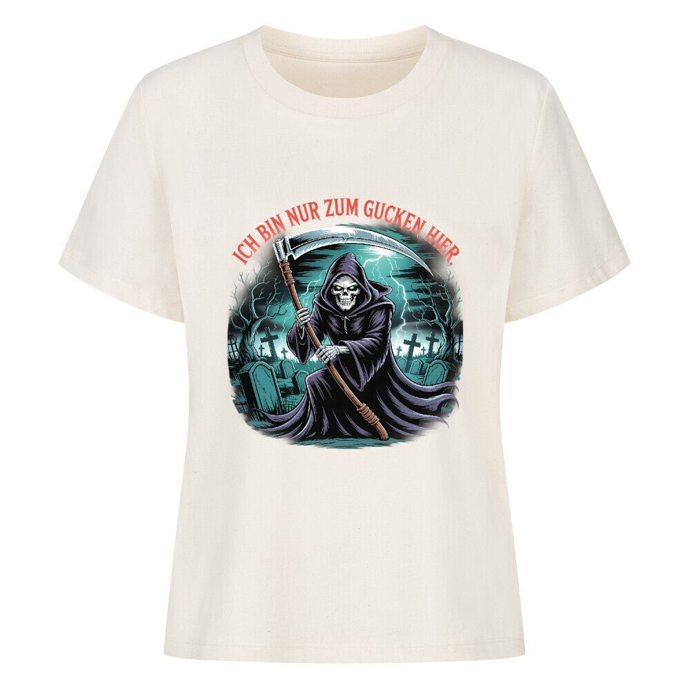 Ich bin nur zum Gucken hier - Premium Organic Shirt Women | T-Shirt | Dark Shadows Arts