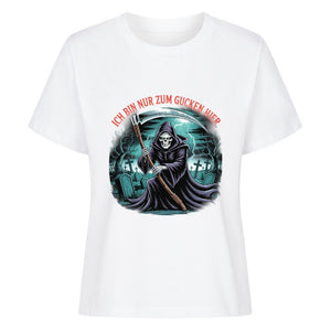 Ich bin nur zum Gucken hier - Premium Organic Shirt Women | T-Shirt | Dark Shadows Arts