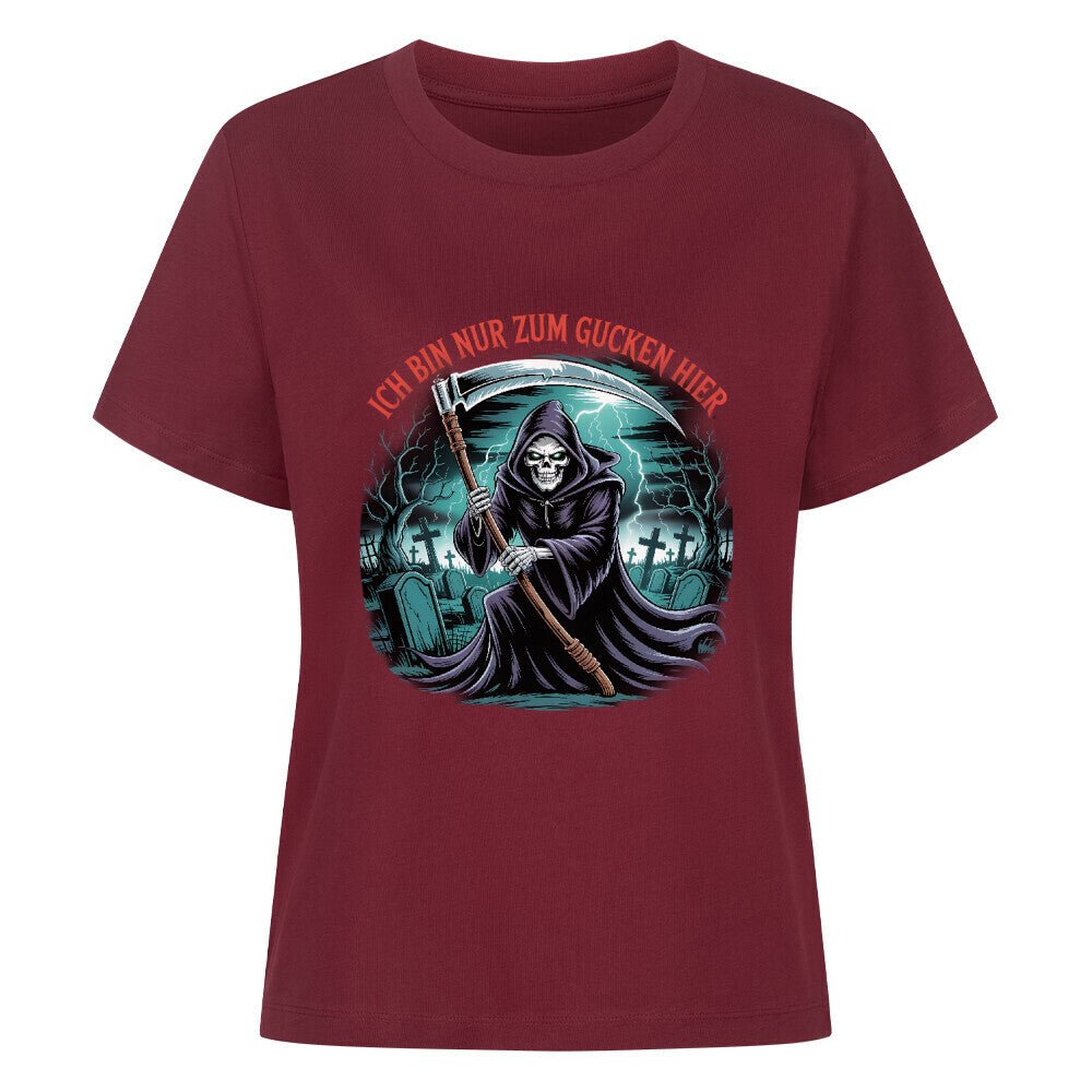 Ich bin nur zum Gucken hier - Premium Organic Shirt Women | T-Shirt | Dark Shadows Arts