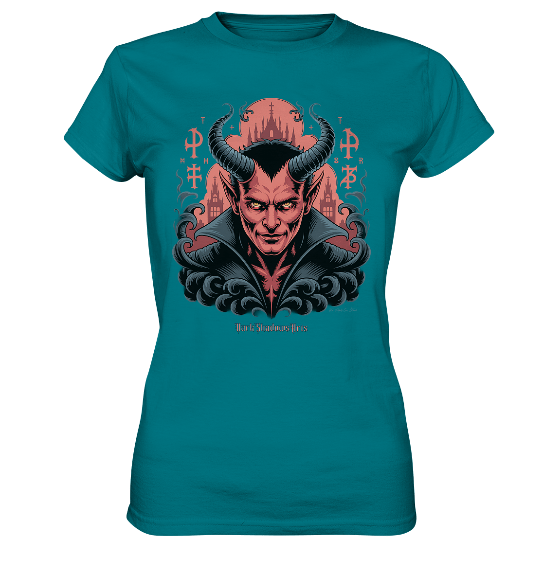 Infernal Sovereign – Dämonische Macht in Gothic - Rot - Ladies Premium Shirt | Lady - Shirts | Dark Shadows Arts