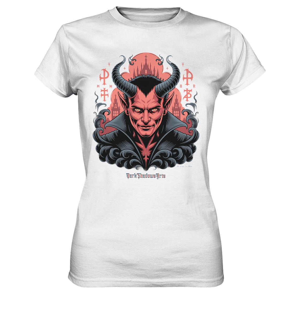 Infernal Sovereign – Dämonische Macht in Gothic - Rot - Ladies Premium Shirt | Lady - Shirts | Dark Shadows Arts