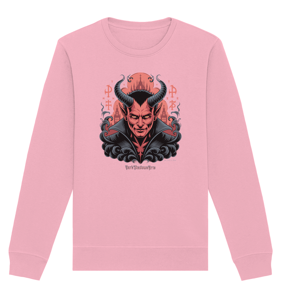 Infernal Sovereign – Dämonische Macht in Gothic - Rot - Organic Basic Unisex Sweatshirt | Sweatshirts | Dark Shadows Arts