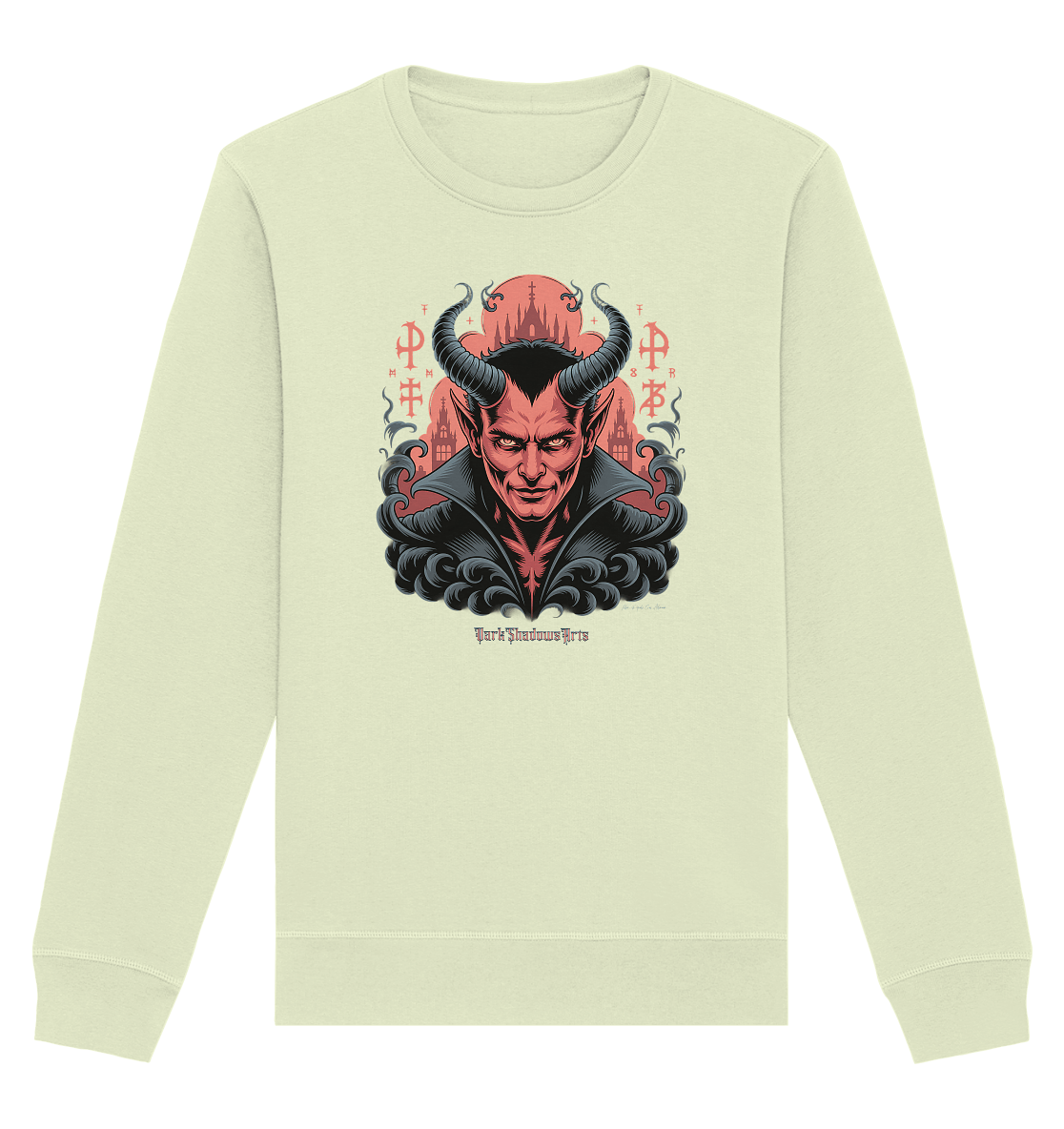 Infernal Sovereign – Dämonische Macht in Gothic - Rot - Organic Basic Unisex Sweatshirt | Sweatshirts | Dark Shadows Arts