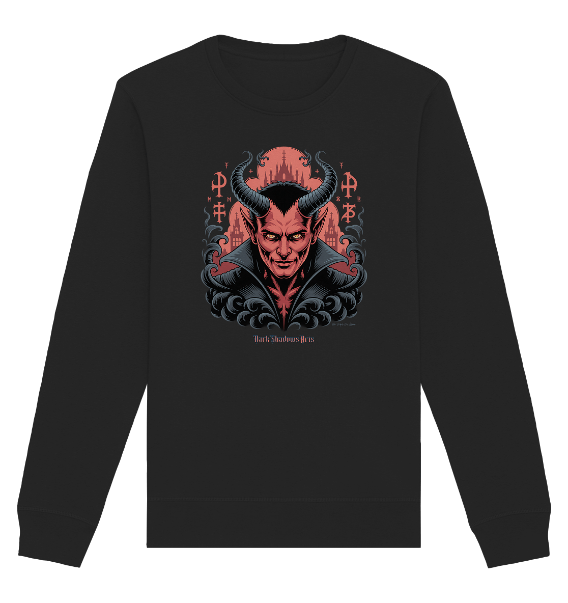 Infernal Sovereign – Dämonische Macht in Gothic - Rot - Organic Basic Unisex Sweatshirt | Sweatshirts | Dark Shadows Arts