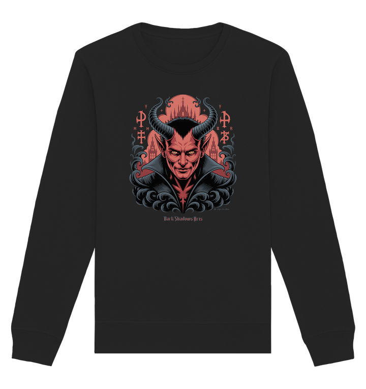Infernal Sovereign – Dämonische Macht in Gothic - Rot - Organic Basic Unisex Sweatshirt | Sweatshirts | Dark Shadows Arts