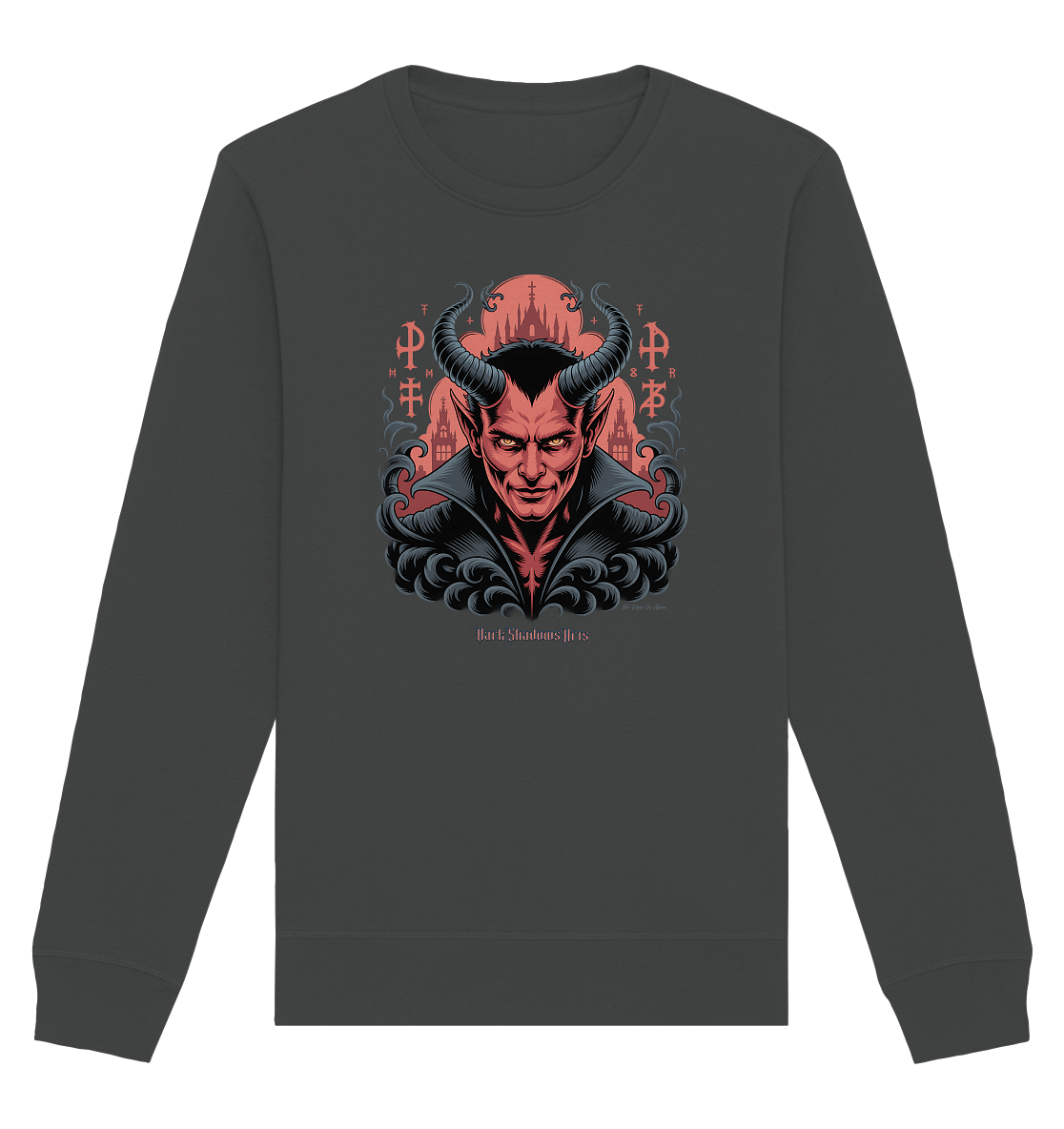 Infernal Sovereign – Dämonische Macht in Gothic - Rot - Organic Basic Unisex Sweatshirt | Sweatshirts | Dark Shadows Arts