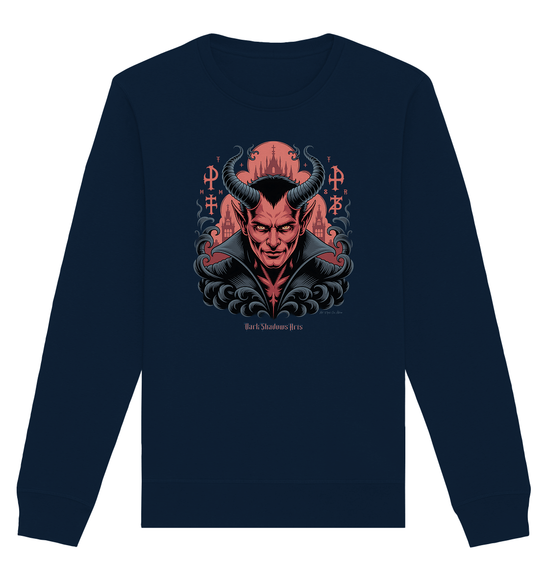 Infernal Sovereign – Dämonische Macht in Gothic - Rot - Organic Basic Unisex Sweatshirt | Sweatshirts | Dark Shadows Arts