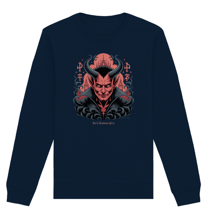 Infernal Sovereign – Dämonische Macht in Gothic - Rot - Organic Basic Unisex Sweatshirt | Sweatshirts | Dark Shadows Arts