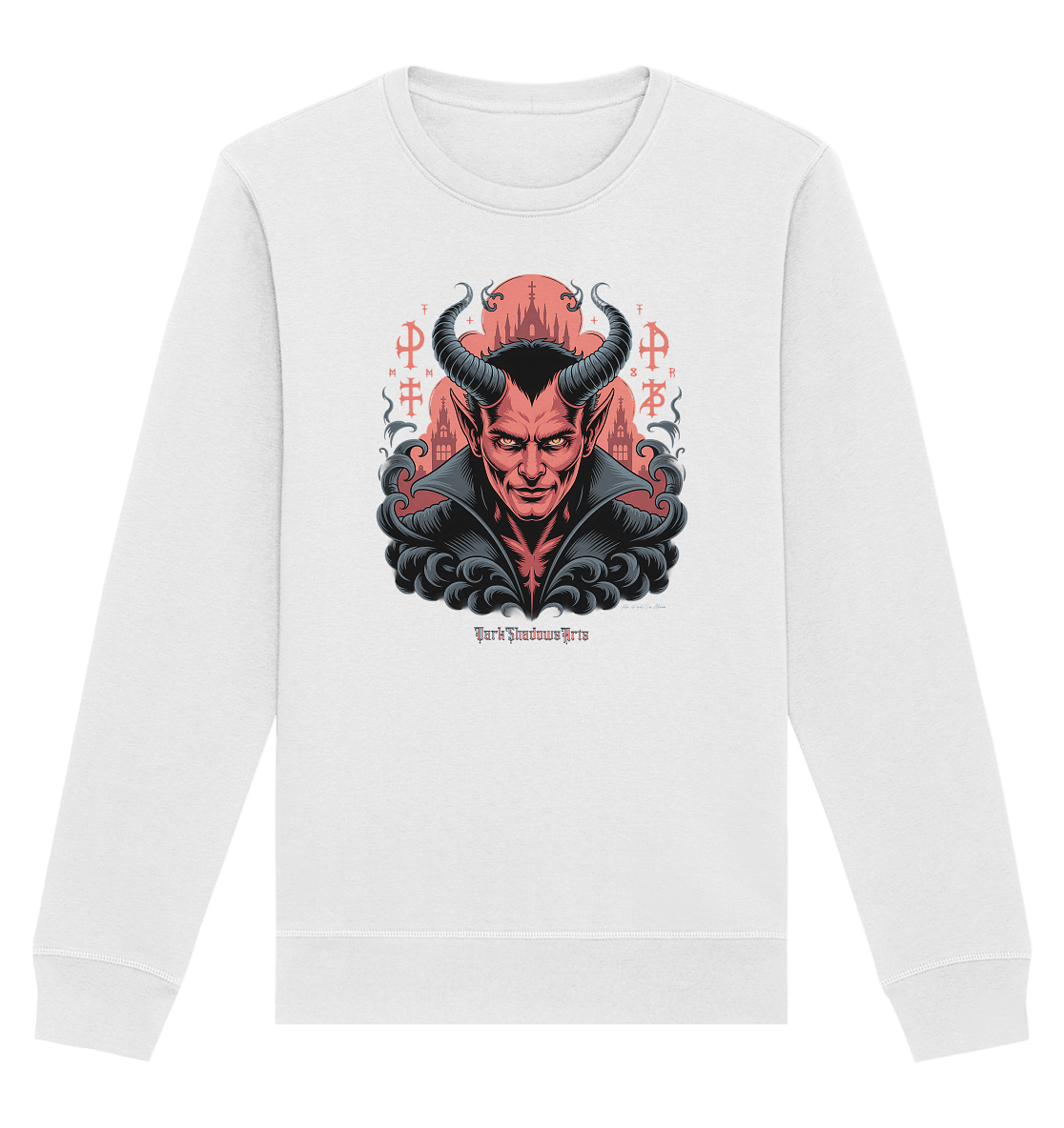 Infernal Sovereign – Dämonische Macht in Gothic - Rot - Organic Basic Unisex Sweatshirt | Sweatshirts | Dark Shadows Arts