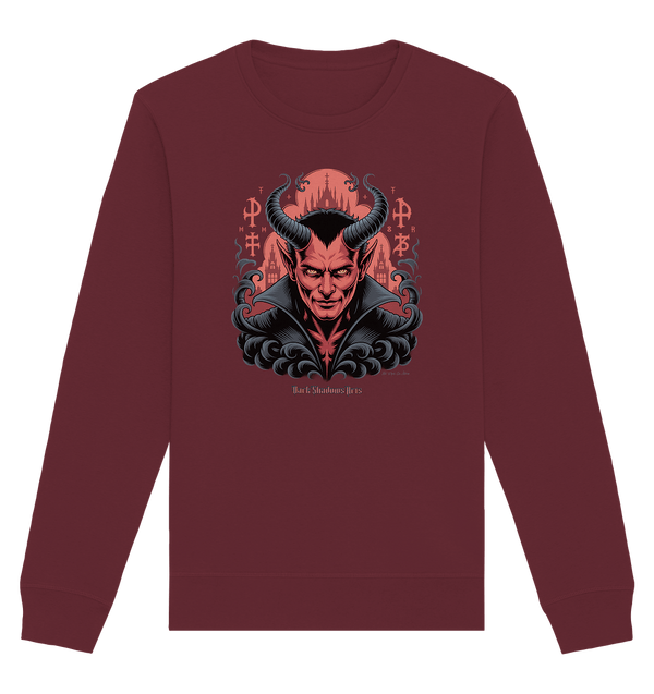 Infernal Sovereign – Dämonische Macht in Gothic - Rot - Organic Basic Unisex Sweatshirt | Sweatshirts | Dark Shadows Arts