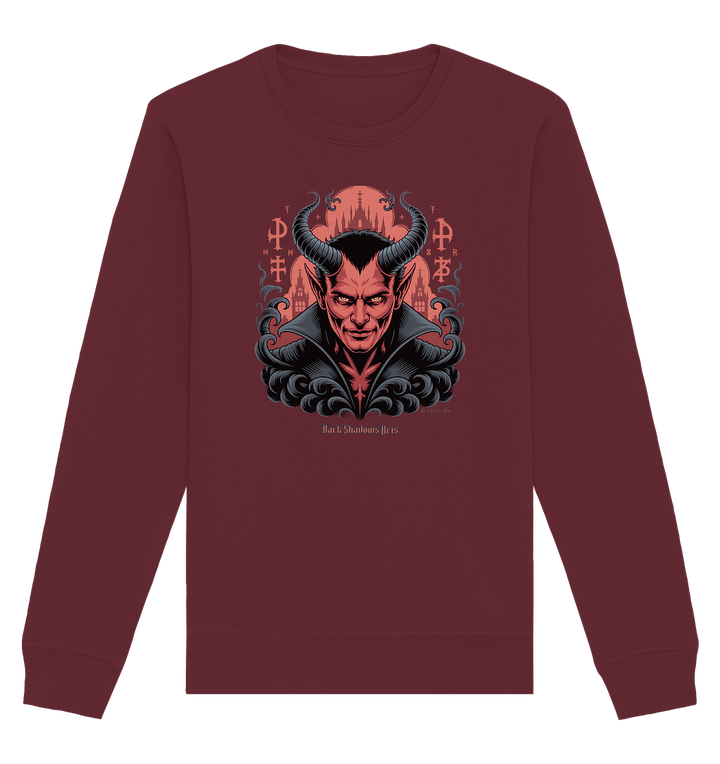 Infernal Sovereign – Dämonische Macht in Gothic - Rot - Organic Basic Unisex Sweatshirt | Sweatshirts | Dark Shadows Arts