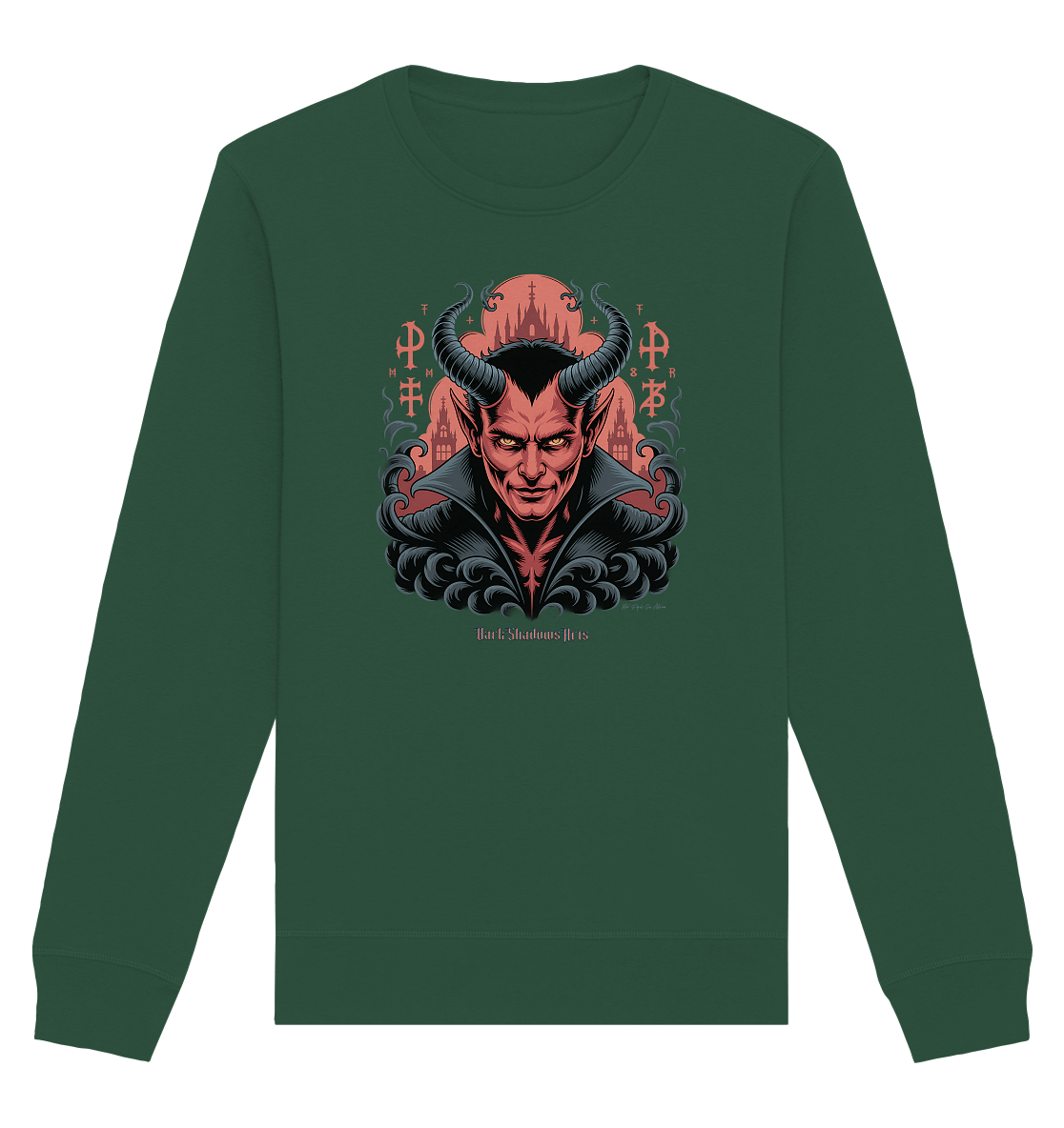 Infernal Sovereign – Dämonische Macht in Gothic - Rot - Organic Basic Unisex Sweatshirt | Sweatshirts | Dark Shadows Arts