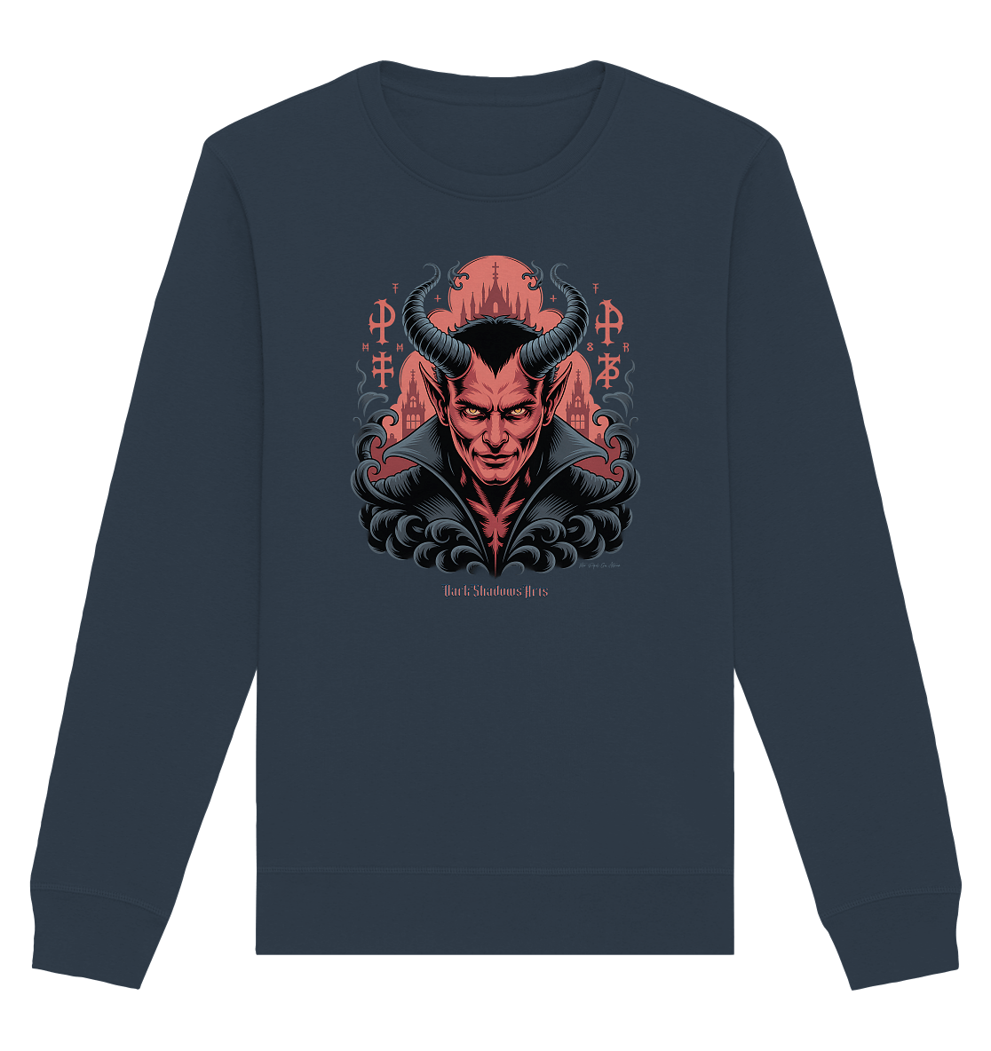 Infernal Sovereign – Dämonische Macht in Gothic - Rot - Organic Basic Unisex Sweatshirt | Sweatshirts | Dark Shadows Arts