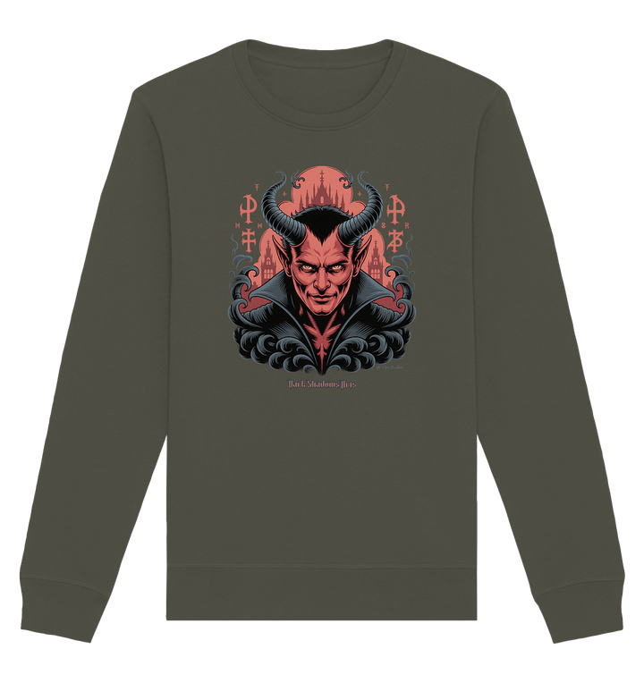 Infernal Sovereign – Dämonische Macht in Gothic - Rot - Organic Basic Unisex Sweatshirt | Sweatshirts | Dark Shadows Arts