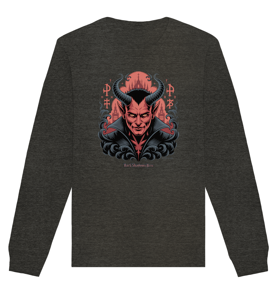 Infernal Sovereign – Dämonische Macht in Gothic - Rot - Organic Basic Unisex Sweatshirt | Sweatshirts | Dark Shadows Arts