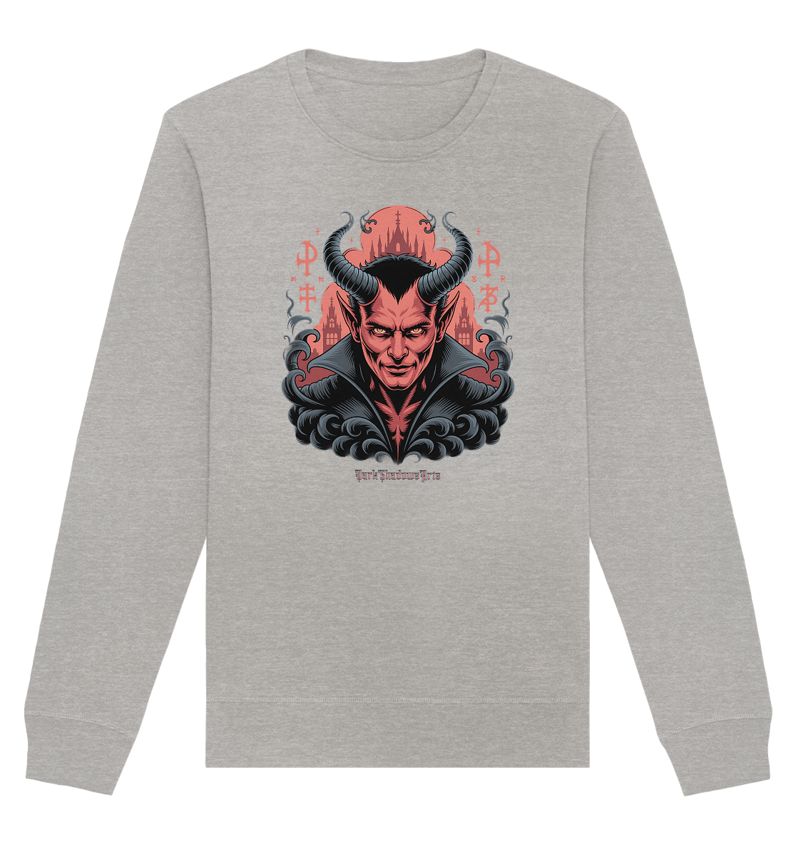 Infernal Sovereign – Dämonische Macht in Gothic - Rot - Organic Basic Unisex Sweatshirt | Sweatshirts | Dark Shadows Arts