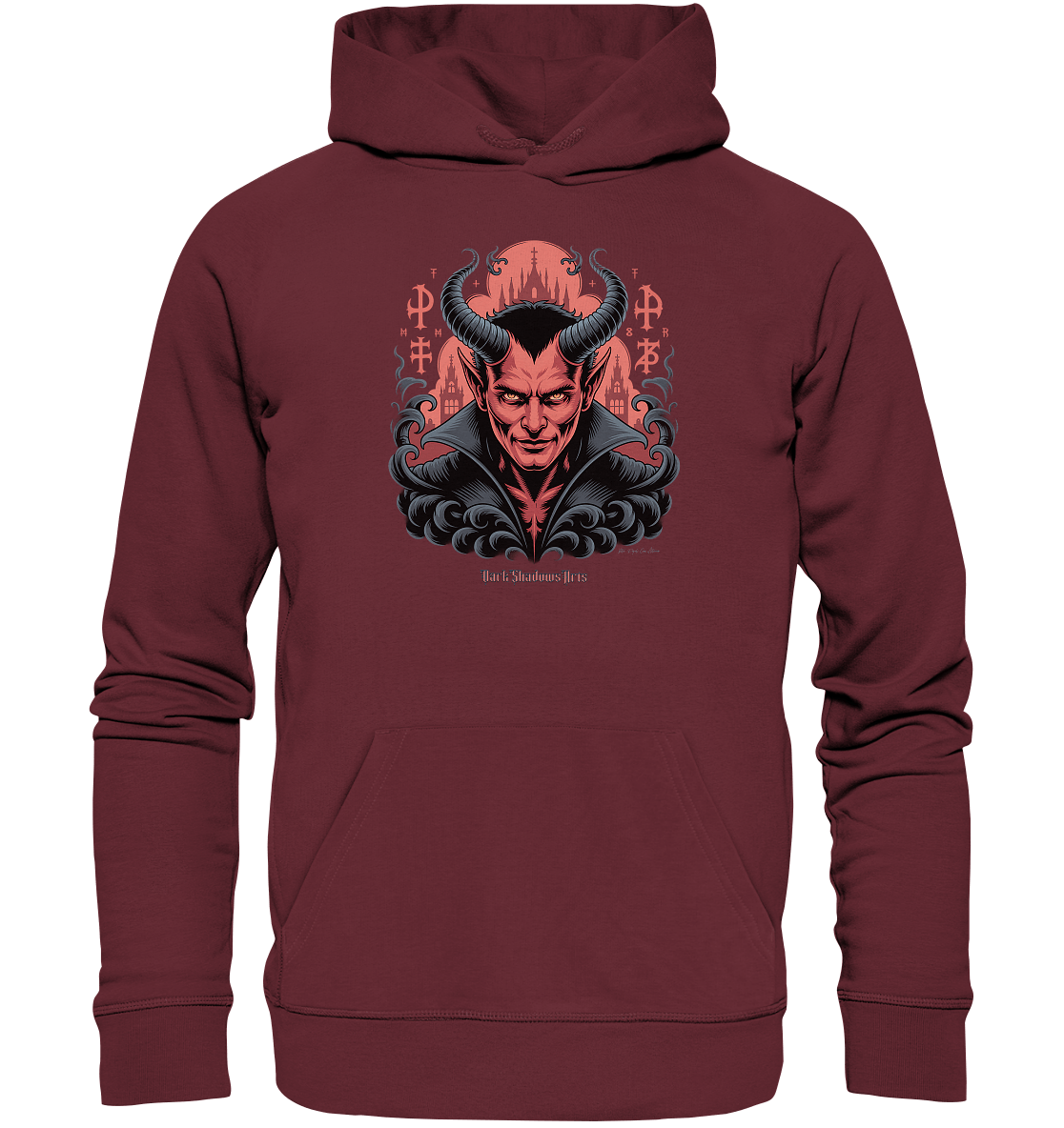 Infernal Sovereign – Dämonische Macht in Gothic - Rot - Organic Hoodie | Hoodies | Dark Shadows Arts