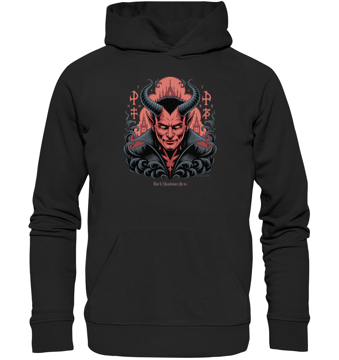 Infernal Sovereign – Dämonische Macht in Gothic - Rot - Organic Hoodie | Hoodies | Dark Shadows Arts