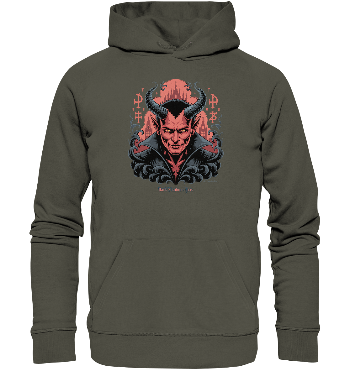 Infernal Sovereign – Dämonische Macht in Gothic - Rot - Organic Hoodie | Hoodies | Dark Shadows Arts