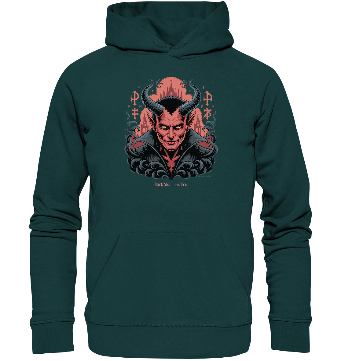 Infernal Sovereign – Dämonische Macht in Gothic - Rot - Organic Hoodie | Hoodies | Dark Shadows Arts