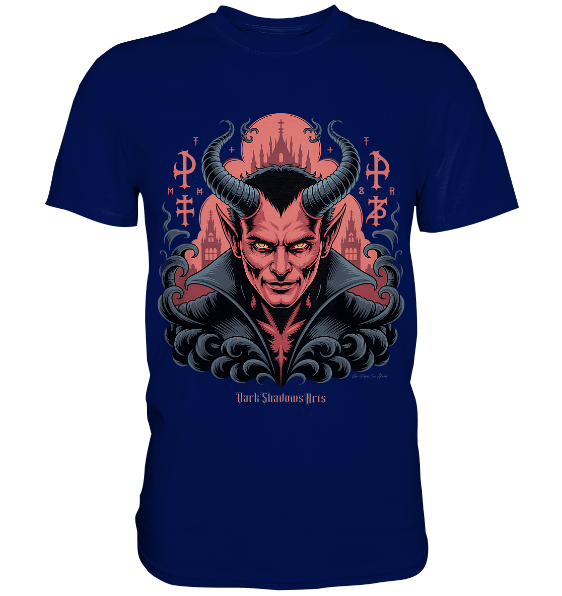 Infernal Sovereign – Dämonische Macht in Gothic - Rot - Premium Shirt | Unisex - Shirts | Dark Shadows Arts