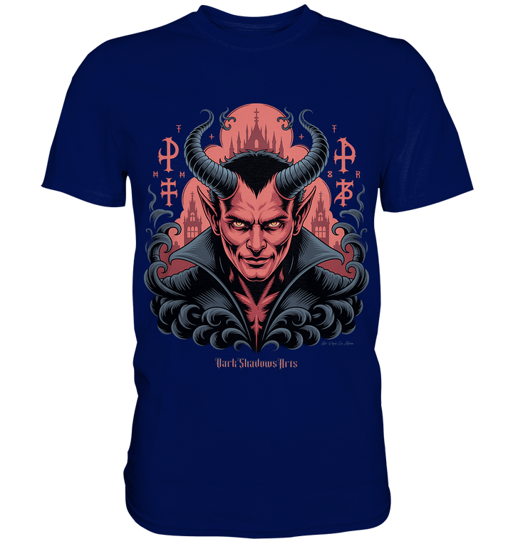 Infernal Sovereign – Dämonische Macht in Gothic - Rot - Premium Shirt | Unisex - Shirts | Dark Shadows Arts