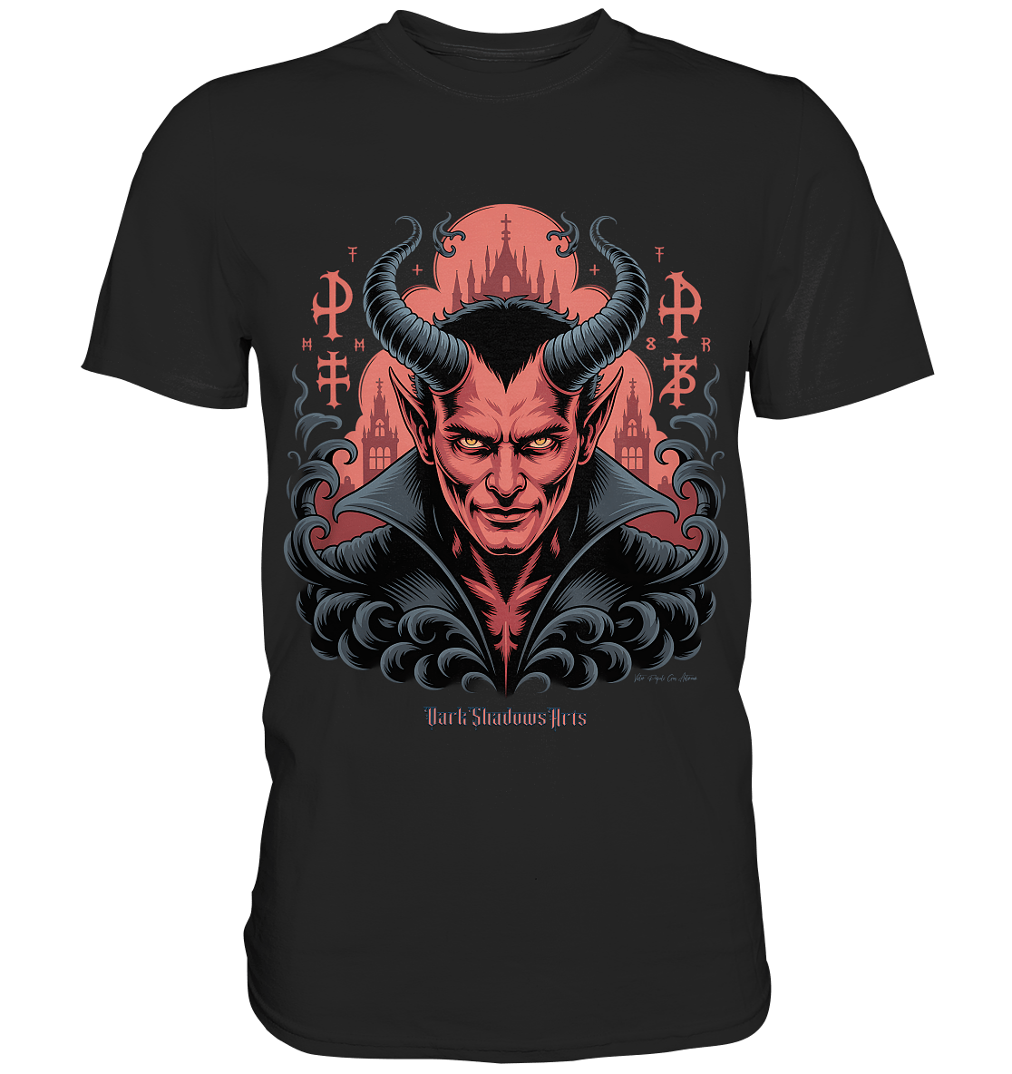 Infernal Sovereign – Dämonische Macht in Gothic - Rot - Premium Shirt | Unisex - Shirts | Dark Shadows Arts