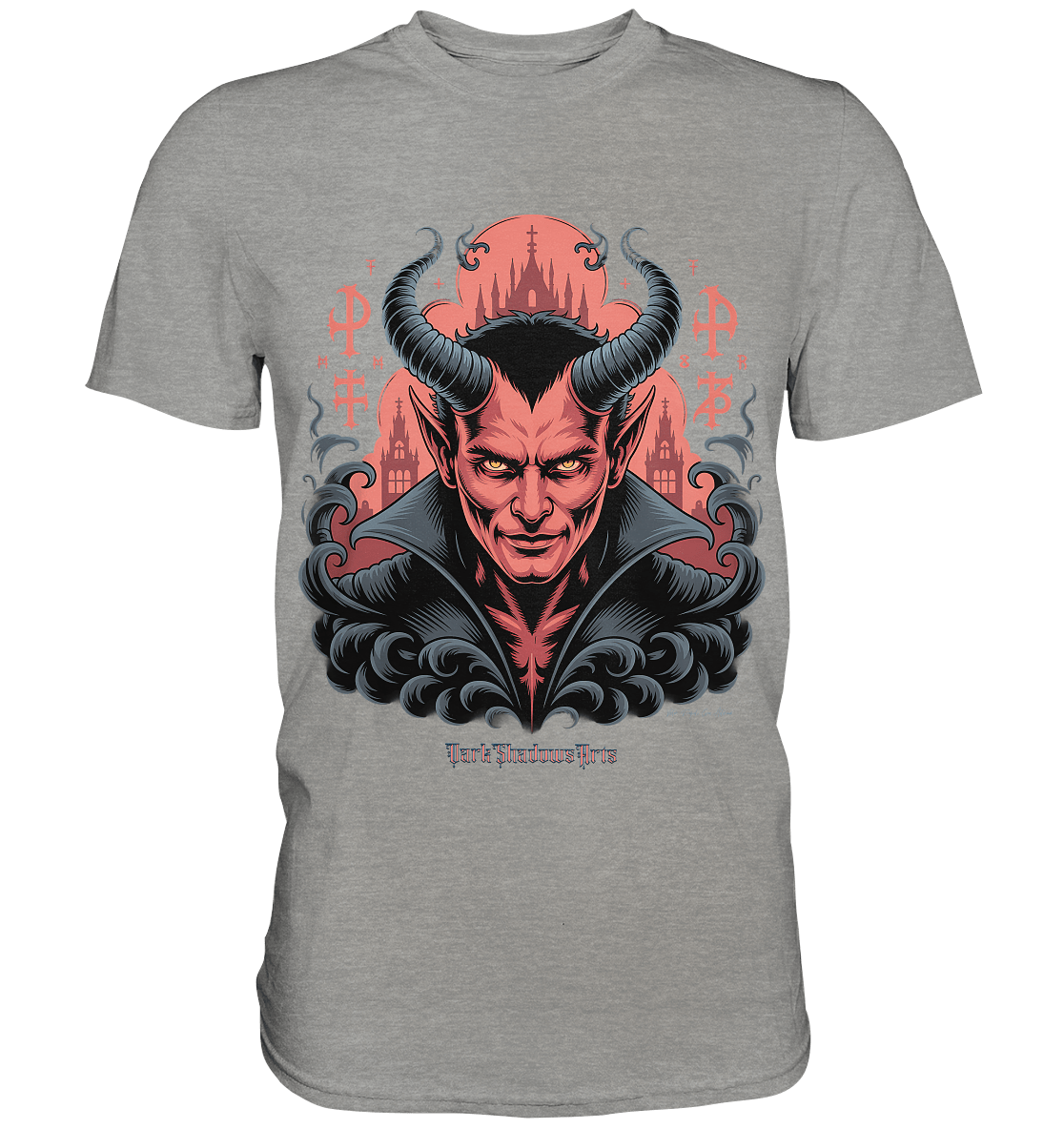 Infernal Sovereign – Dämonische Macht in Gothic - Rot - Premium Shirt | Unisex - Shirts | Dark Shadows Arts