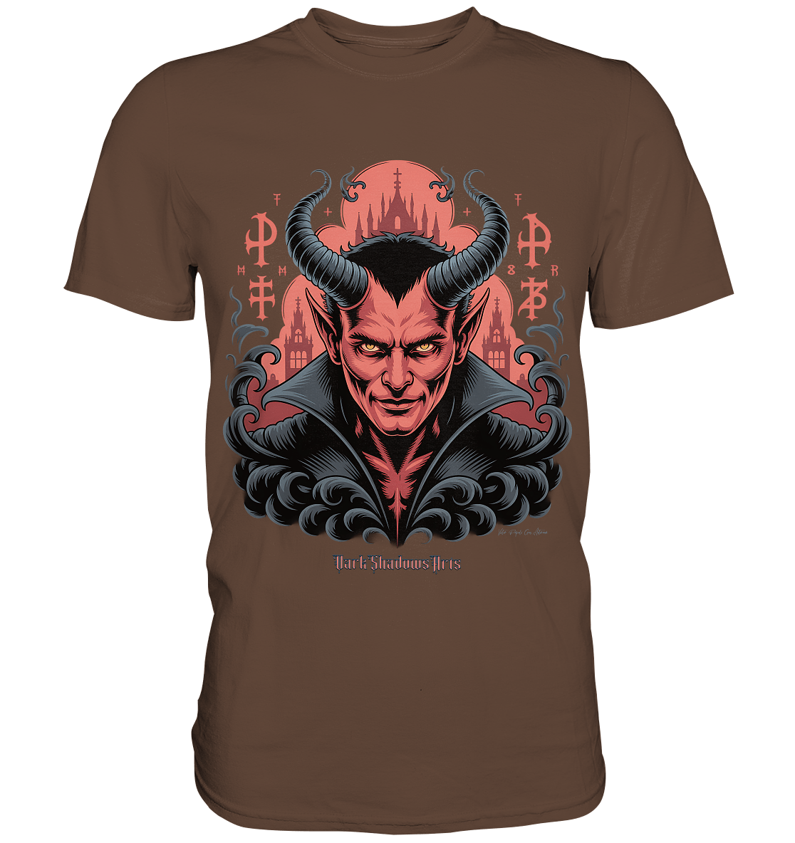 Infernal Sovereign – Dämonische Macht in Gothic - Rot - Premium Shirt | Unisex - Shirts | Dark Shadows Arts