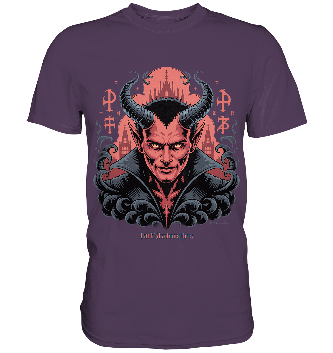 Infernal Sovereign – Dämonische Macht in Gothic - Rot - Premium Shirt | Unisex - Shirts | Dark Shadows Arts