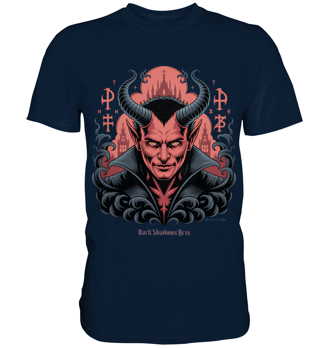Infernal Sovereign – Dämonische Macht in Gothic - Rot - Premium Shirt | Unisex - Shirts | Dark Shadows Arts