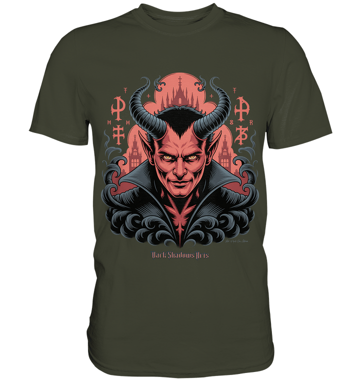 Infernal Sovereign – Dämonische Macht in Gothic - Rot - Premium Shirt | Unisex - Shirts | Dark Shadows Arts